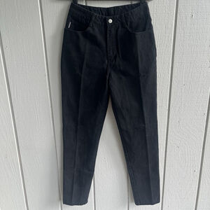 Bongo Vintage 90s Mom Jeans High Waist Tapered Black Denim Junior’s Size 7